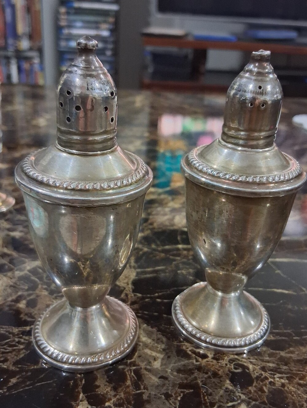 .925 Sterling Silver Weighted Salt & Pepper Shakers